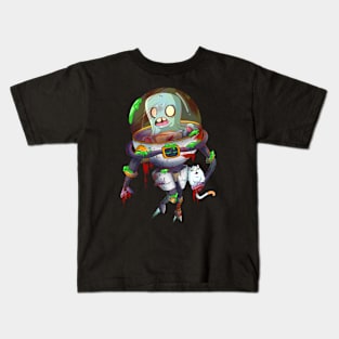 Funny Alien Experiment Astronaut Robot Kids T-Shirt